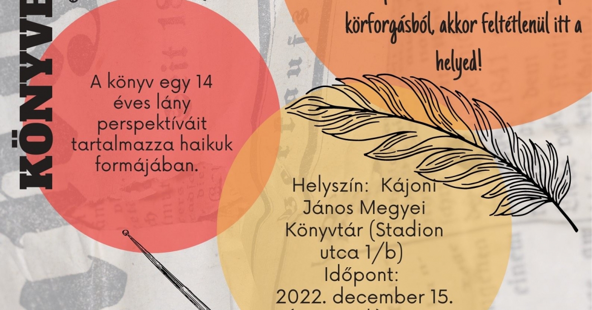 Könyvbemutató és beszélgetés