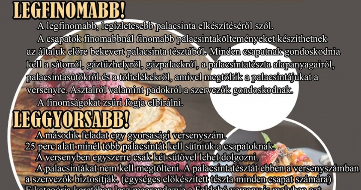 Felsősófalvi Palacsintafesztivál