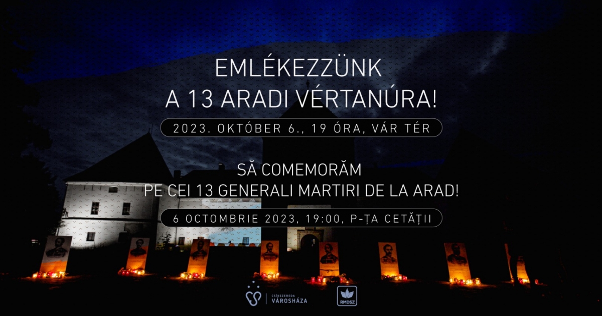 Az aradi vértanúkra emlékeznek