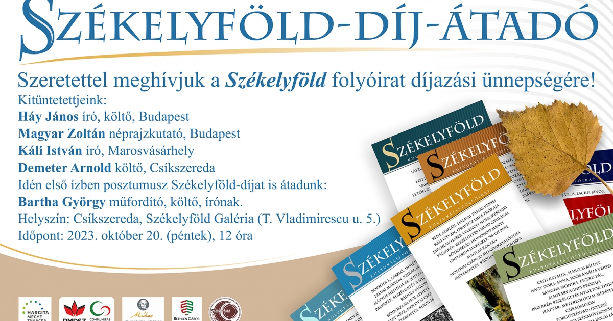 Átadják a Székelyföld-díjakat