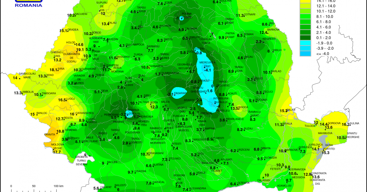 Csíkszeredában mínusz 4,1, Székelyudvarhelyen 4,7 Celsius-fokot mértek reggel hat órakor