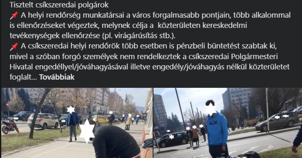 Hóvirágárusokat bírságolt meg Csíkszeredában a helyi rendőrség, a kommentelők kiakadtak