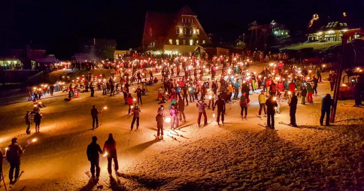 Fáklyás sízés a Madarasin