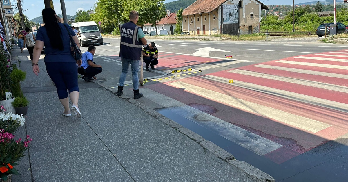 Elütöttek egy gyalogost az átjárón Székelyudvarhelyen