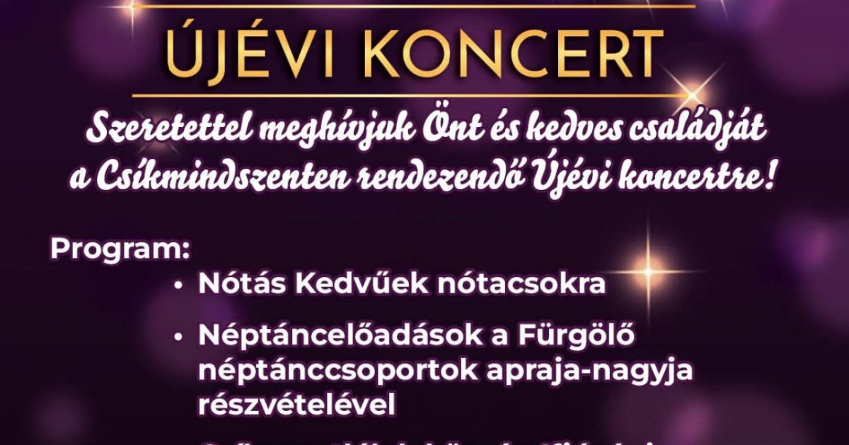 Újévi koncert Csíkmindszenten