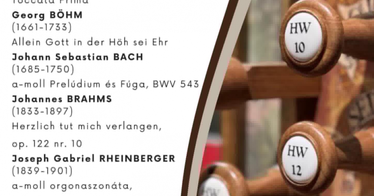 Orgonakoncert a kegytemplomban