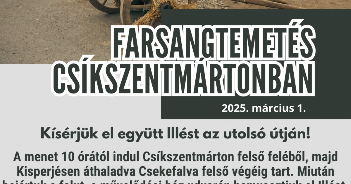 Farsangtemetés Csíkszentmártonban