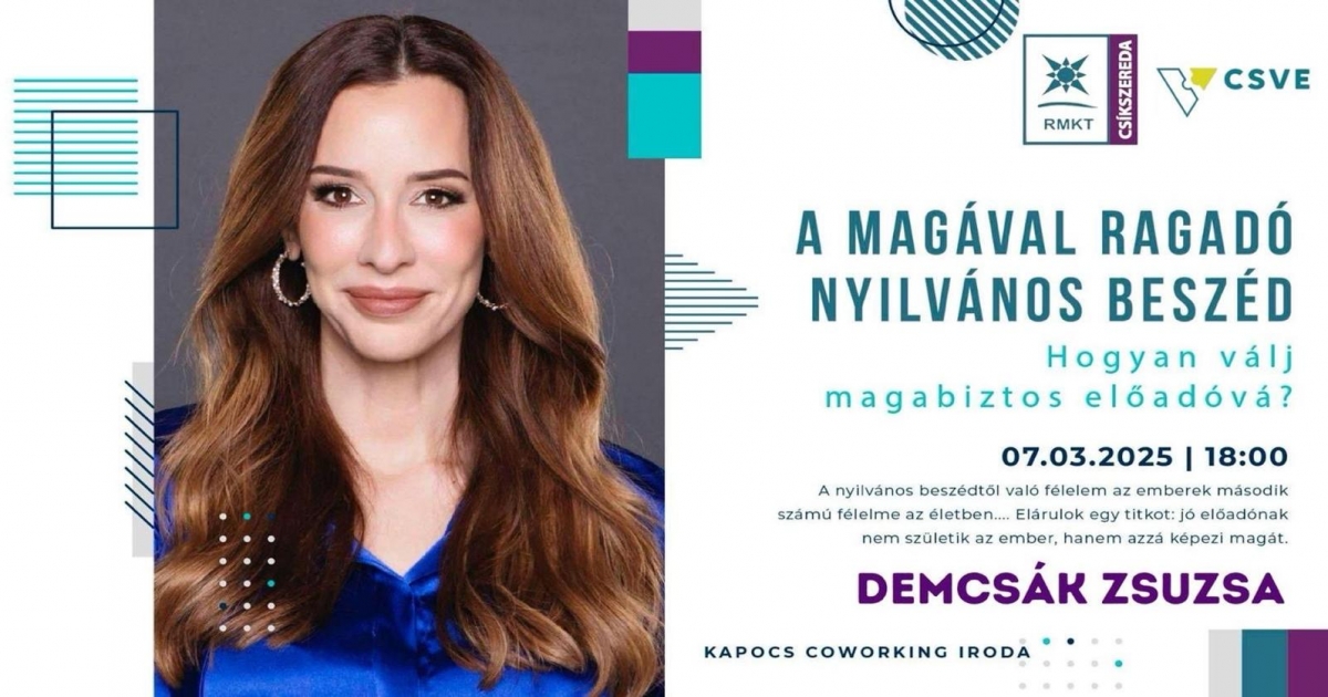 Demcsák Zsuzsa előadása Csíkszeredában