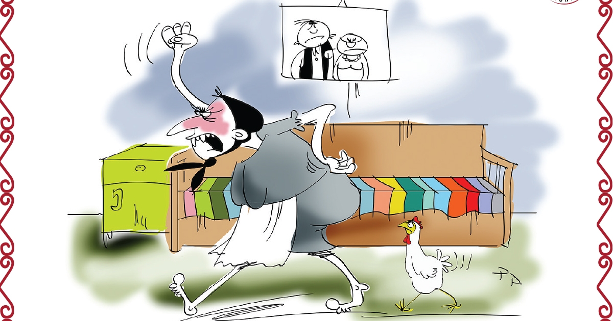 Mikor Pista rajzol, mindig Csürkét majszol.