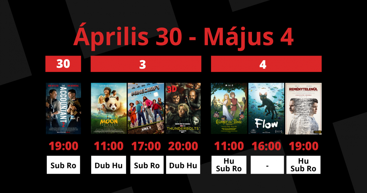 A Csíki Mozi heti programja