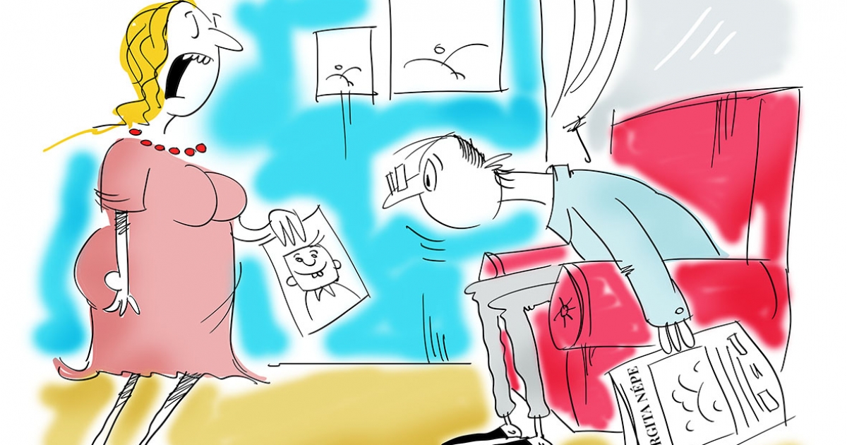 Mikor Pista rajzol, mindig Csürkét majszol.