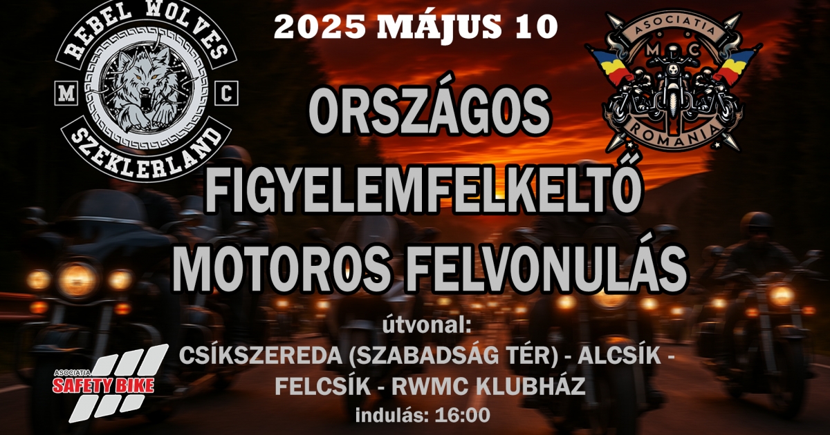 Országos figyelemfelkeltő motoros felvonulás