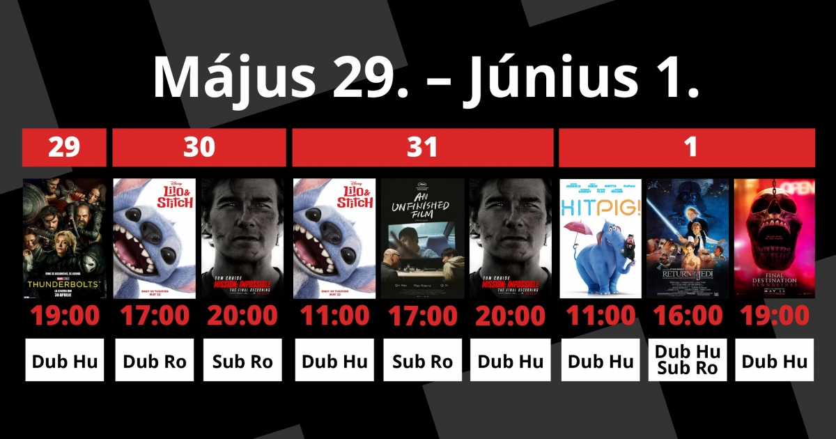 A Csíki Mozi heti műsora