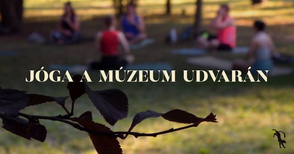 Jóga a múzeum udvarán