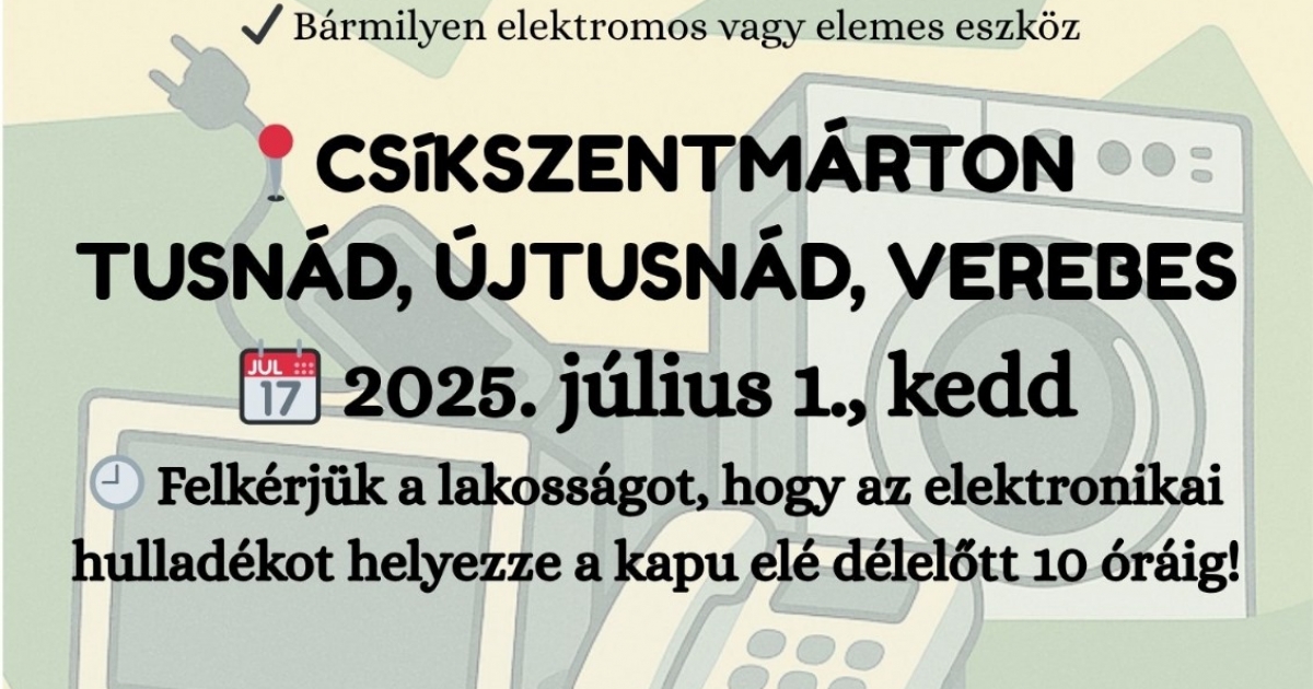 Elektronikai hulladékot gyűjtenek