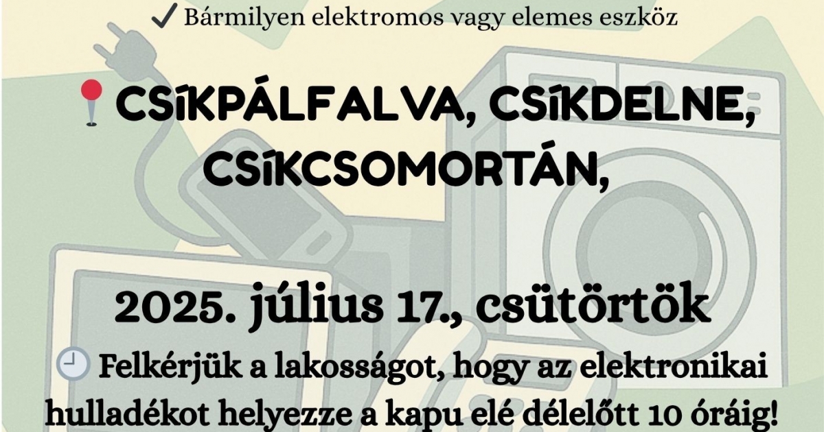 Elektronikai hulladékot gyűjtenek