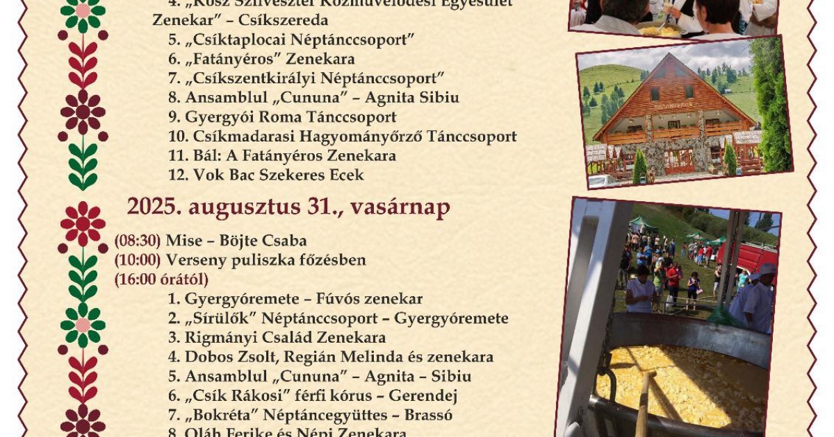 Csángó Túróspuliszka Fesztivál