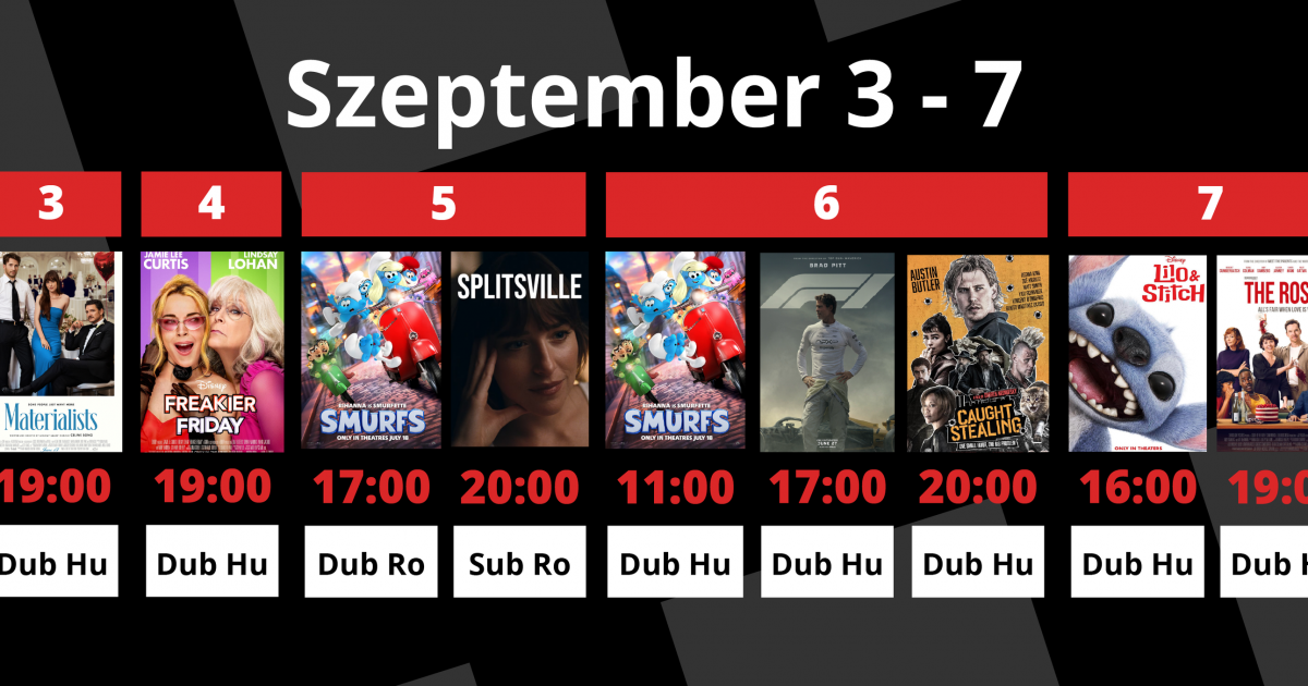 A Csíki Mozi heti műsora