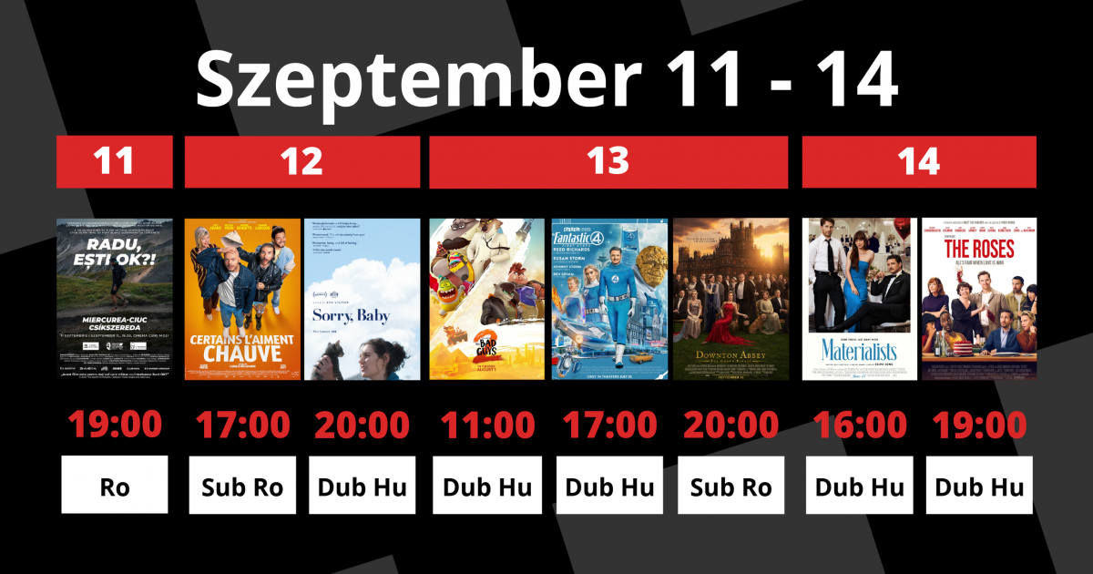 A Csíki Mozi heti műsora