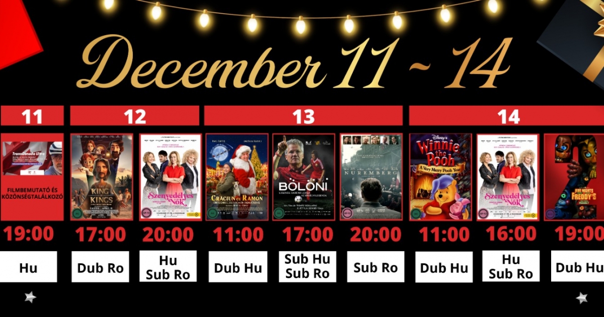 A Csíki Mozi heti műsora