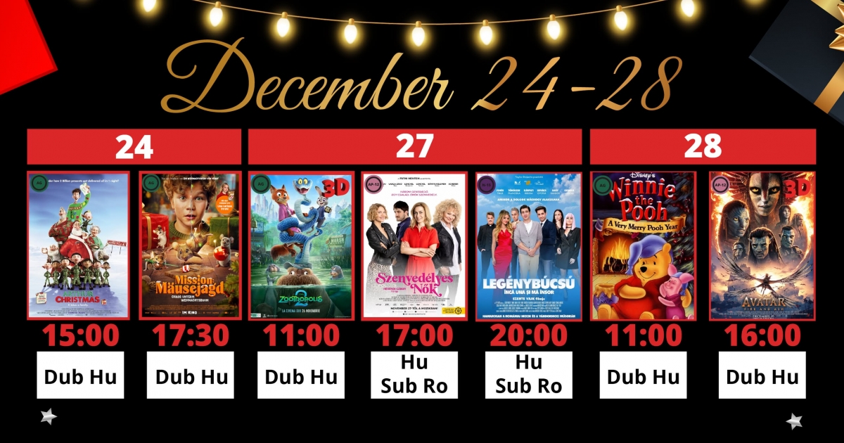 A Csíki Mozi heti műsora