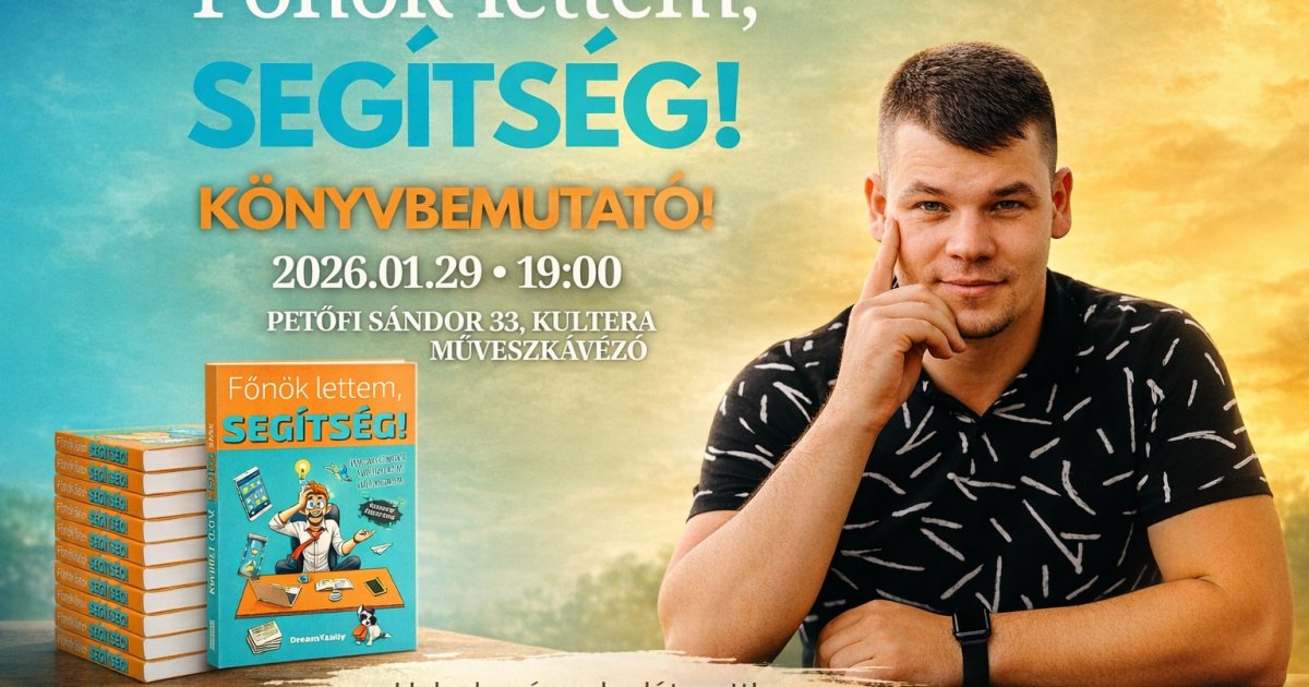 Könyvbemutató: Főnök lettem, segítség!