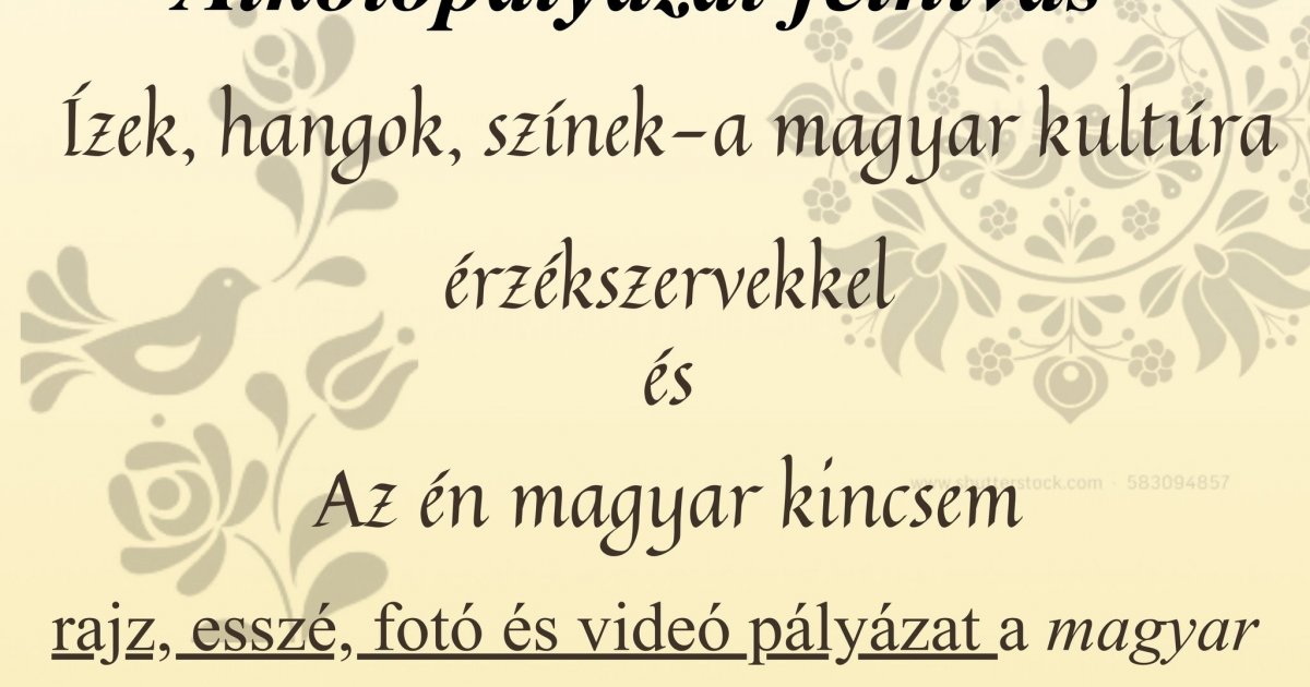 Alkotópályázati felhívás