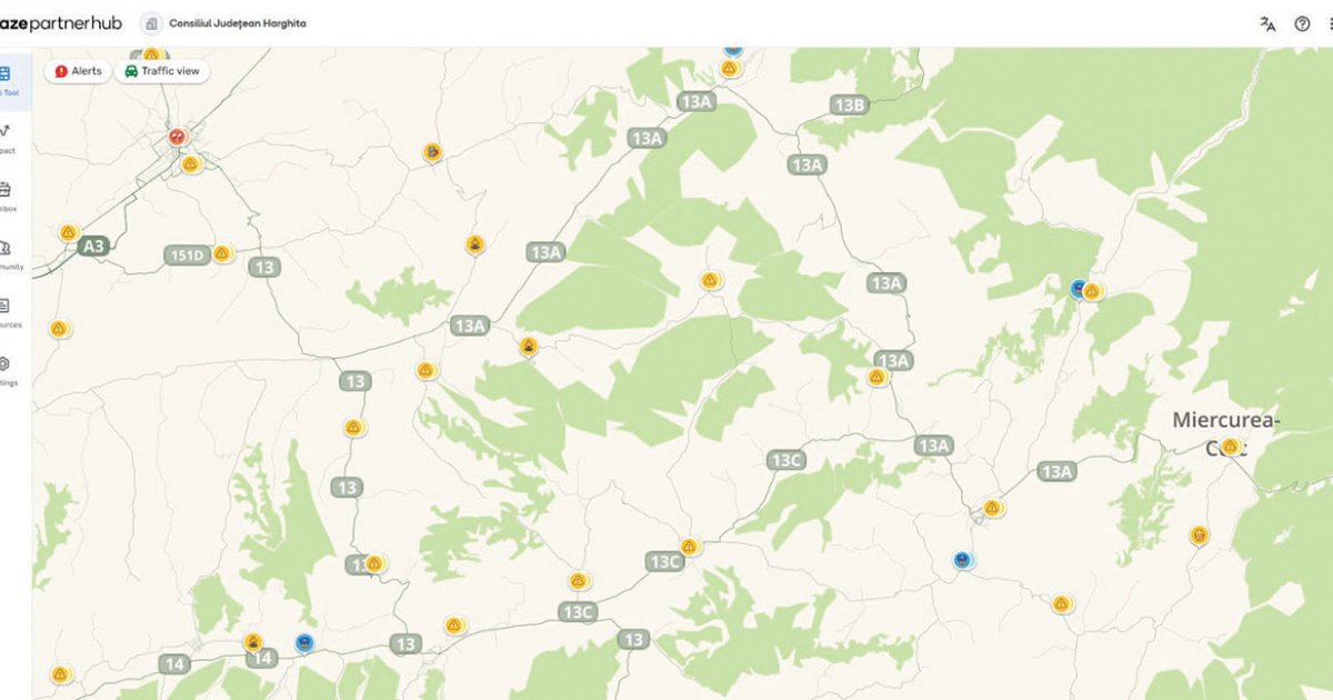 Forgalmi tájékoztatás Waze-ben a megyei utakról