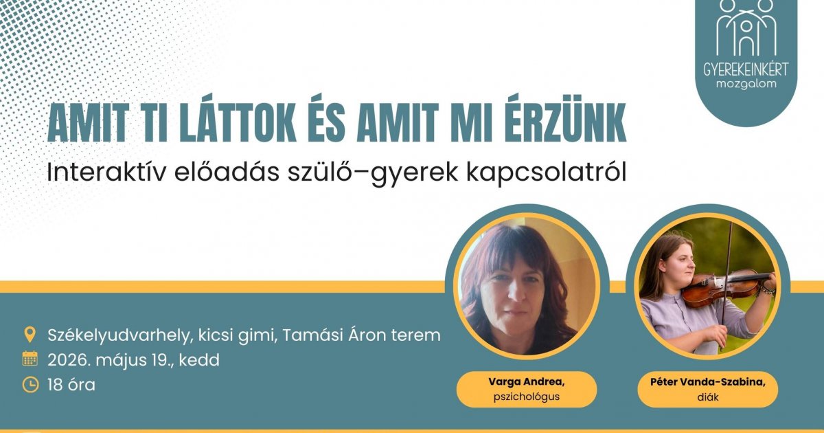 Előadás: Amit Ti láttok és amit Mi érzünk