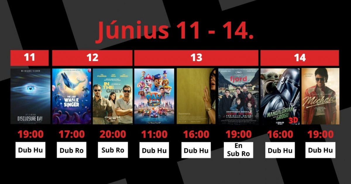 A Csíki Mozi heti műsora