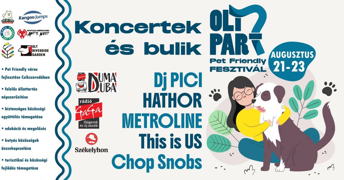 Olt Part Pet Friendly fesztivál