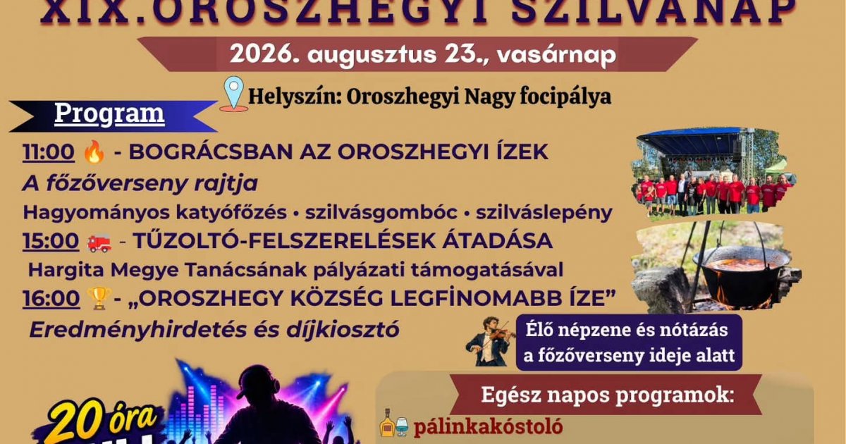 XIX. Oroszhegyi Szilvanap