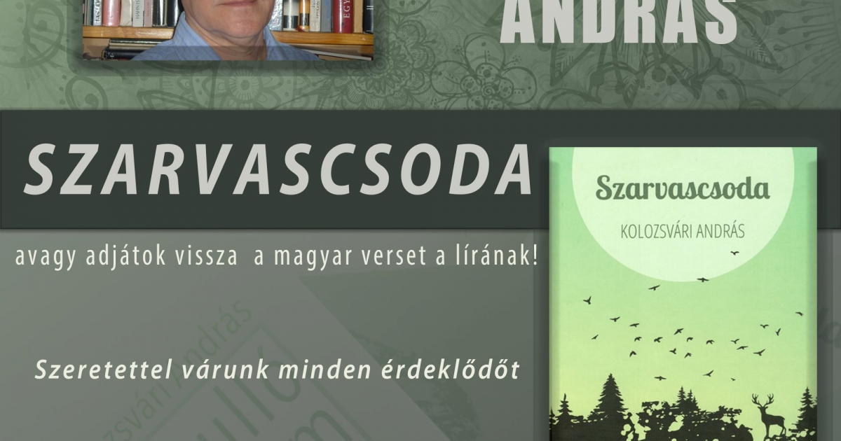 Kolozsvári András új verseskötete