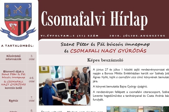 Dan Tanasă diszkriminálva érzi magát, mert Csomafalván csak magyarul jelenik meg a helyi újság