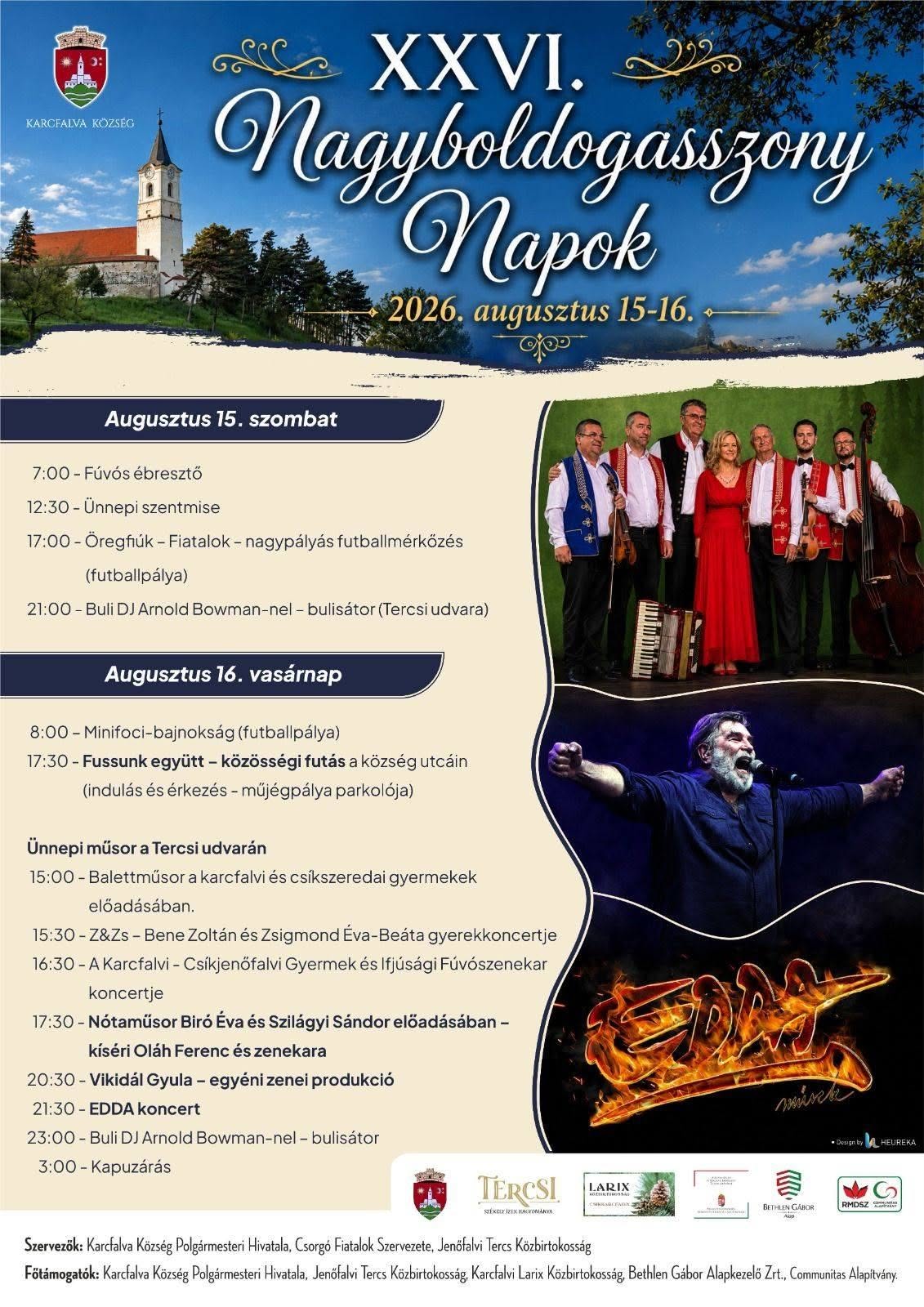 XXVI. Nagyboldogasszony Napok – Karcfalva község