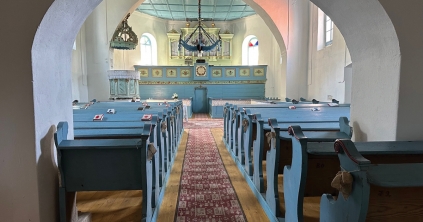 Utolsó simítások  a kányádi református templom tornyán