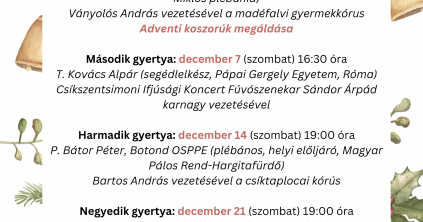 Adventi gyertyagyújtás a Jakab Antal Háznál