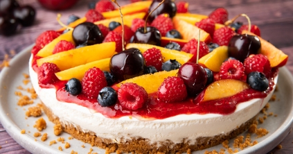 Nektarinos-málnás sajttorta