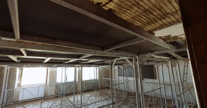 Helyreállították a református kollégiumban leomlott mennyezetet