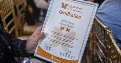 Myrmidone védjegy kiváló vendéglátásért