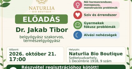 Belgyógyász-természetgyógyász előadása