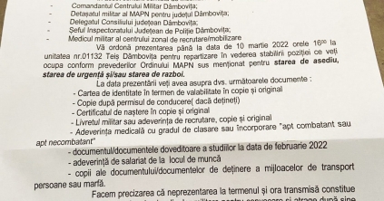 Hamis katonai behívók terjednek Dâmbovița megyében