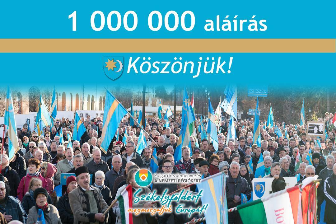 Interneten is összegyűlt az egymillió aláírás a nemzeti régiókért indított európai polgári kezdeményezéshez